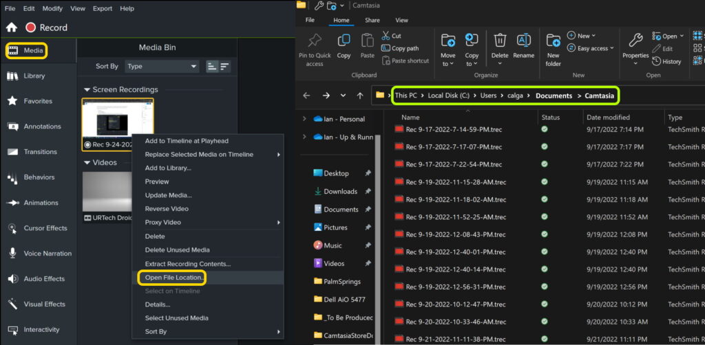 Clean Up Camtasia Temp Files