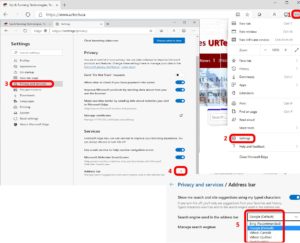 How To Set Change the Search Engine in Chromium Edge to Google or DuckDuckGo