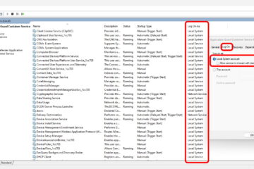 localsystem account in Windows services