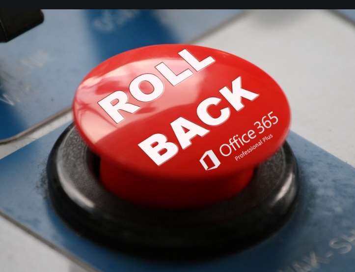 office 365 roll back