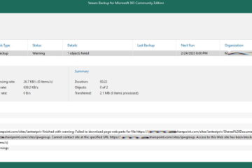 veeam error Cannot contact site at the specified URL access to the website has been blocked