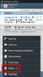 Samsung Galaxy S3 Delete All Mail